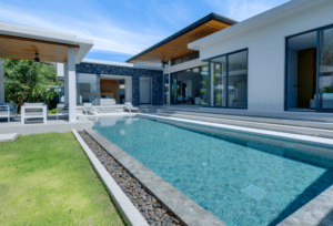 Luxury Properties in Phuket: Luxury modern villa with private pool and garden.