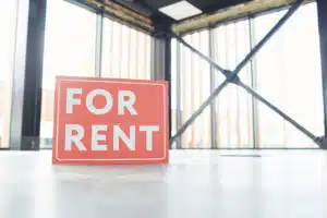 apartment rentals in Phuket: For rent sign inside an office space
